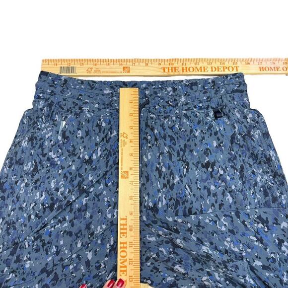 Athleta Avenue Printed Wide Leg Crop Navy Blue Pant Size 10 Style 980443 - Picture 14 of 16